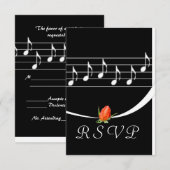 音楽愛好者のRSVPカード 出欠カード (正面/裏面)