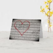 音楽愛好者向けグリーティングカード カード (黄色い花)