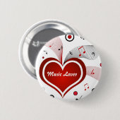 音楽愛好者- Pinボタン 缶バッジ (正面&裏面)