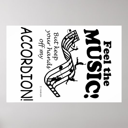 音楽感じのアコーディオン ポスター (正面)