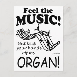 音楽感じのオルガン ポストカード