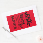 音楽感じの矩形シール 長方形シール (封筒)