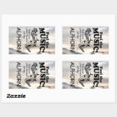 音楽感じの矩形ステッカー 長方形シール (シート)