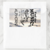 音楽感じの矩形ステッカー 長方形シール (バッグ)