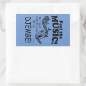 音楽感じの矩形ステッカー 長方形シール (バッグ)