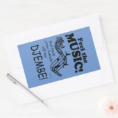 音楽感じの矩形ステッカー 長方形シール (封筒)