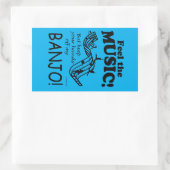 音楽感じの長方形貼り紙 長方形シール (バッグ)