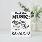 音楽感じのBassoon ポストカード (スタンド正面)