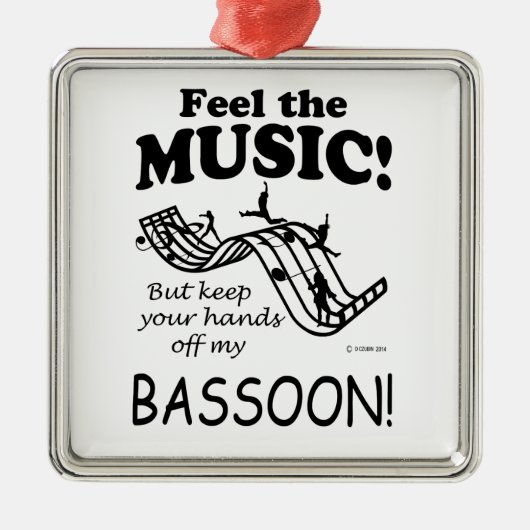 音楽感じのBassoon メタルオーナメント (正面)
