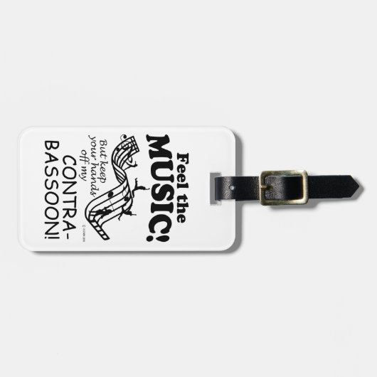 音楽感じを妨害する ラゲッジタグ (正面横)