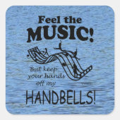 音楽感じスクエアステッカー スクエアシール (正面)