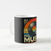 音楽感じTシャツ コーヒーマグカップ (正面左)