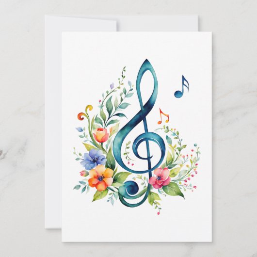 音楽感謝してい先生ギフトカード保持者のメモ 招待状 (裏面)