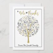 音楽感謝してい先生ギフトカード保持者のメモ 招待状 (正面)