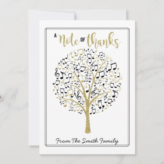 音楽感謝してい先生ギフトカード保持者のメモ 招待状 (正面)