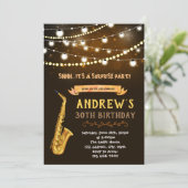 音楽成人誕生日テーマの招待 招待状 (スタンド正面)