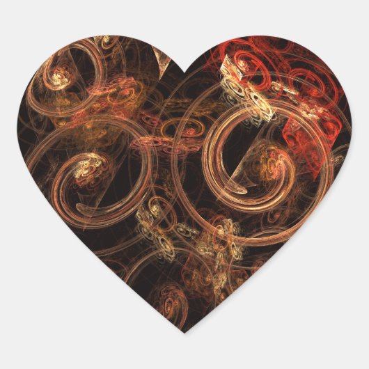 音楽抽象芸術アートハートシール ハートシール (正面)