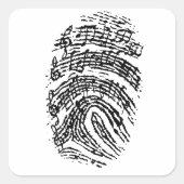 音楽指紋 スクエアシール (正面)