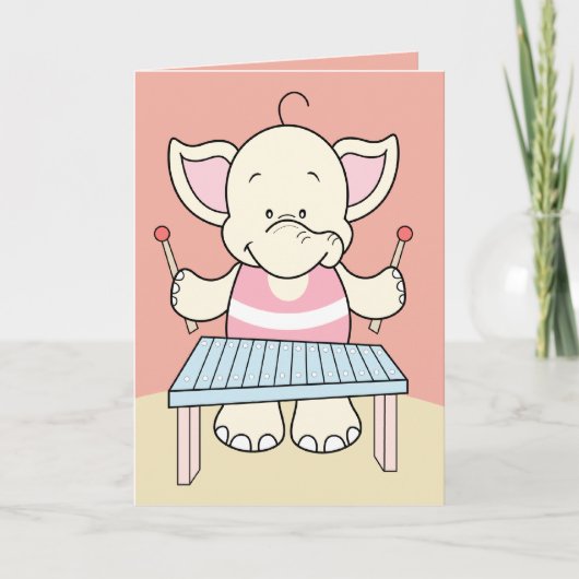 音楽挨拶状を楽しんで下さい サンキューカード (正面)