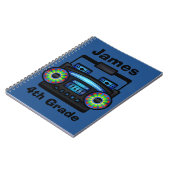 音楽携帯用ステレオのカスタムで青いノート ノートブック (左側)