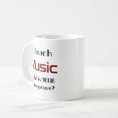 音楽教え コーヒーマグカップ (正面左)