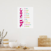 音楽教室ボーカルピアノロック管弦楽団 ポスター (キッチン)