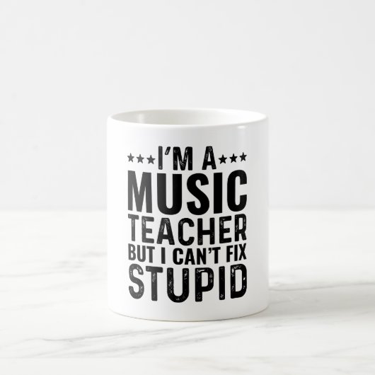 音楽教師だけど馬鹿なことは直せない コーヒーマグカップ (中央)
