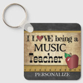 音楽教師であることが大好きです キーホルダー (正面)