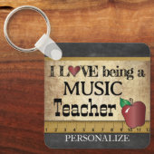 音楽教師であることが大好きです キーホルダー (正面)