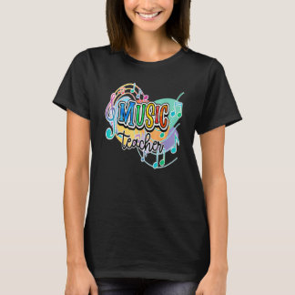 音楽教師のための新学期スタート!生徒と先生のスクエア Tシャツ