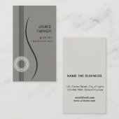 音楽教師のギターのロゴのミニマリストの歌手 名刺 (正面/裏面)