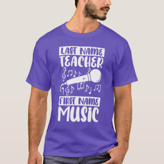 音楽教師のマイク 楽しい Tシャツ