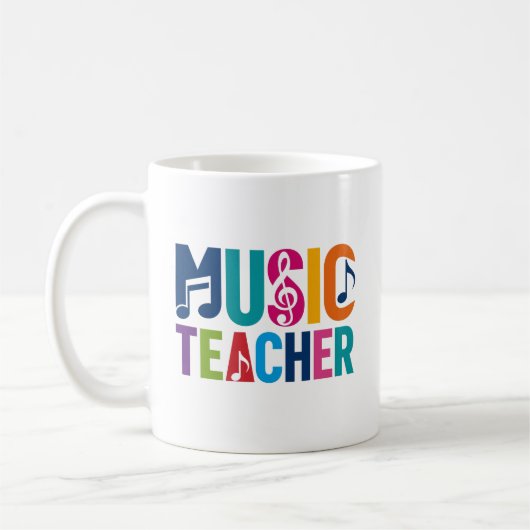 音楽教師への感謝のギフト コーヒーマグカップ (左)