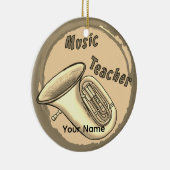 音楽教師 チューバ プレミアム ラウンド オーナメント (右)