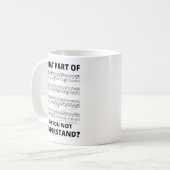 音楽教師 ピアノ奏者 音符 ギフト コーヒーマグカップ (正面左)