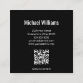 音楽教育トレブルクレフ、 音符記号QRコード先生 スクエア名刺 (裏面)