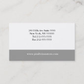 音楽教育者のコンダクターの名刺の灰色 名刺 (裏面)