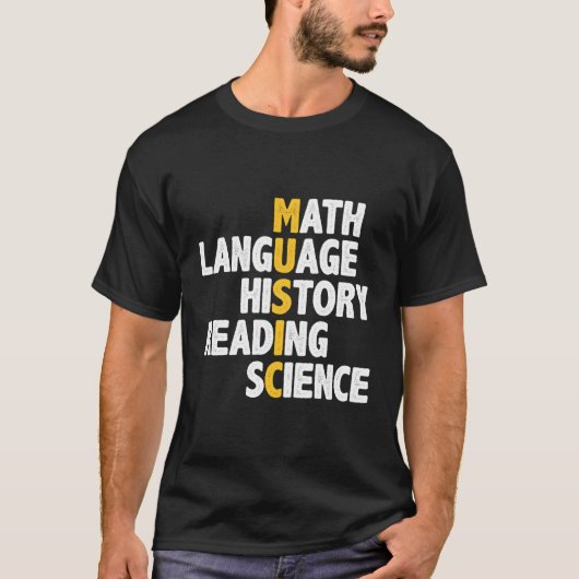 音楽数学言語史読学 Tシャツ (正面)