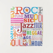 音楽文字スタイル タペストリー (正面)