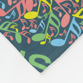 音楽文字ハートノート フリースブランケット (角)