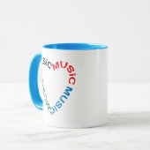 音楽文字ハート マグカップ (正面左)