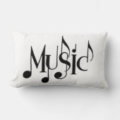 音楽文字ルンバー装飾用クッション ランバークッション (正面)