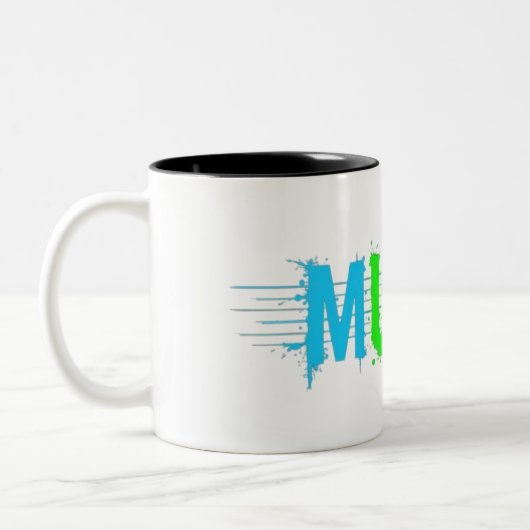 音楽文字表示カラフルマグ ツートーンマグカップ (左)