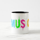 音楽文字表示カラフルマグ ツートーンマグカップ (中央)