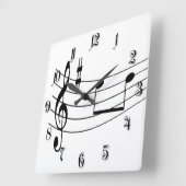 音楽文字 スクエア壁時計 (傾斜)