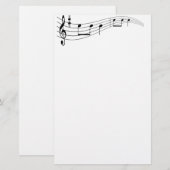 音楽文字 便箋 (正面/裏面)