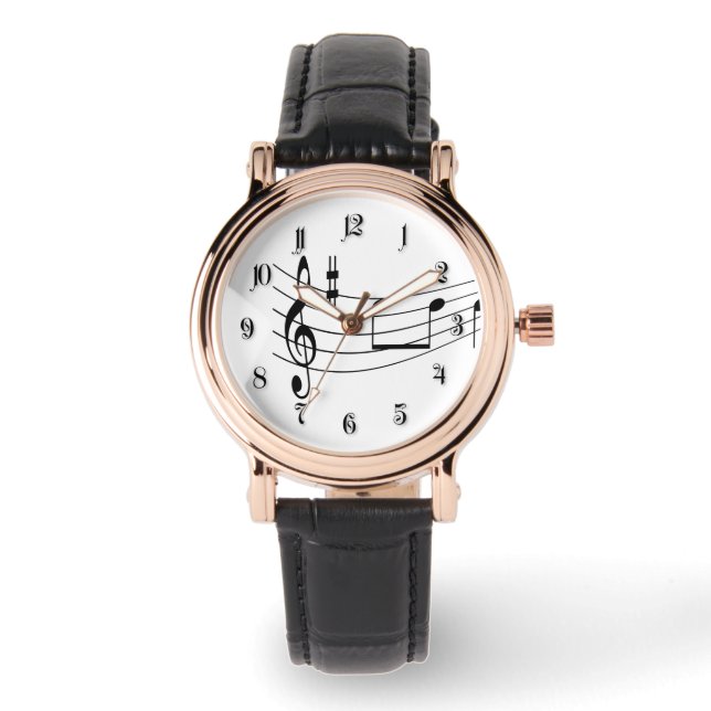 音楽文字 腕時計 (正面)