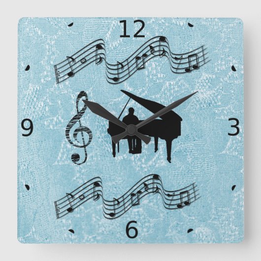 音楽時計の音 スクエア壁時計 (正面)