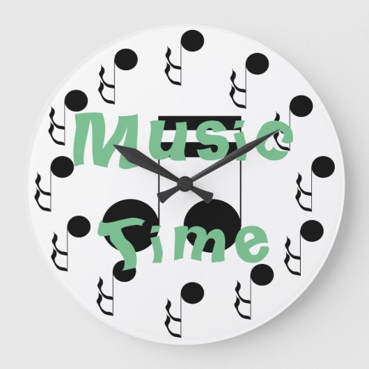 音楽時間音楽的なテーマの装飾の時計 ラージ壁時計 (正面)