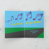 音楽最高の先生折り畳みグリーティングカード カード (内部)